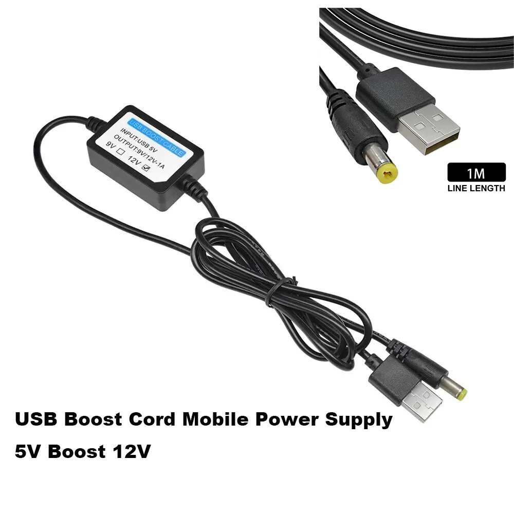 USB Cable 1PC Usb Booster Mobile Power Supply 5V To 12V 1A Dkp-01