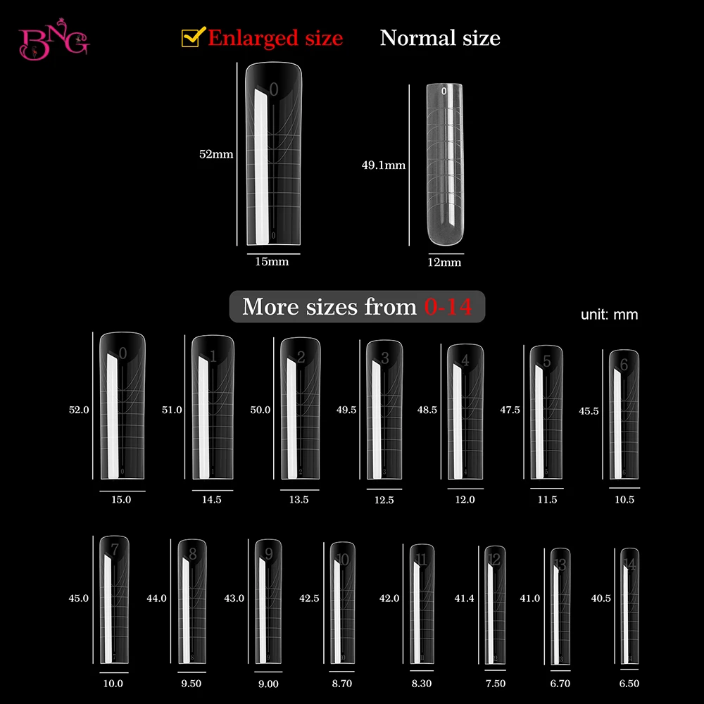 BNG Große Größe 75/150 Stk. Dual-Nagelformen für Poly-Verlängerungsgel Stiletto F1 Nagel-Formen für Builder Gel Solid Nail Gel Nagelkunst – Detail 11