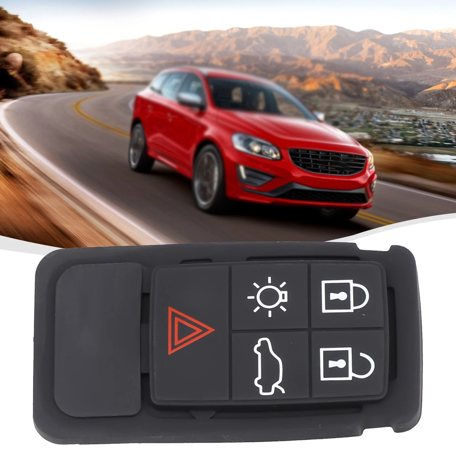 

Enhance the Lifespan of Your Car Key 5 Button Rubber Remote Car Key Fob Case Pad Designed for Volvo XC60 XC70 V70 S60 S80