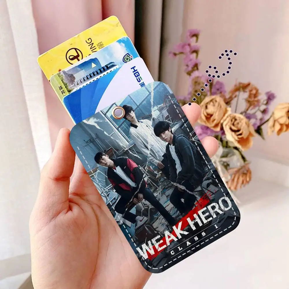 약한 영웅 클래스 1 사무용품 남성 및 여성 신용 카드 열쇠고리 학생증 ID 카드 홀더 증명서 홀더 카드