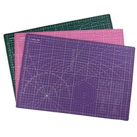 3mm Thick Three-Layer Self-Healing Cutting Mat, Available in A3/A4 Sizes, Cut-Resistant for Leather Crafts, with Angle Scale, Non-Slip Waterproof Pvc Desktop Mat, Suitable for Sewing, Quilting, Leather Crafts, Paper Mo 1