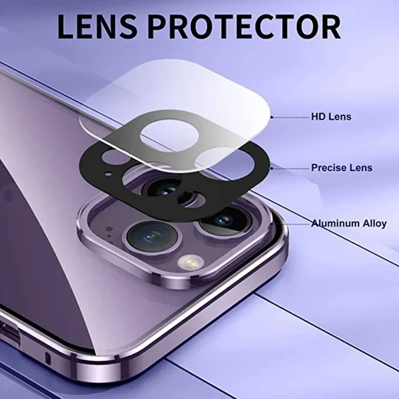 Premium Double-Sided Magnetic Privacy Case with Full Lens Protection and Snap Lock Cover