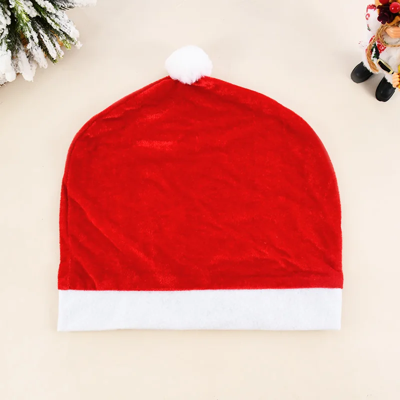 Santa Hat Christmas Car Headrest Cover Seat Protection Hat Kids Headwear Accessories Festival Party Decor Car Ornament Supplies