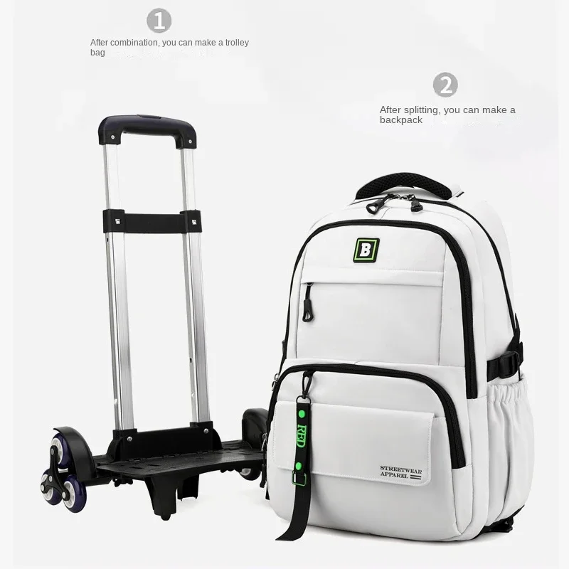 Waterproof School Bags with Wheels Mochilas Escolares Rolling Backpack for Boy Sac A Dos Enfant Trolley Cartable Luggage Plecak
