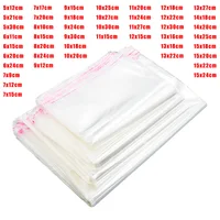 100Pcs 5Wires Clear Self Adhesive Bag Resealable Waterproof Gift Food Candy Pacakging OPP Plastic Bag Cellophane Storage 1
