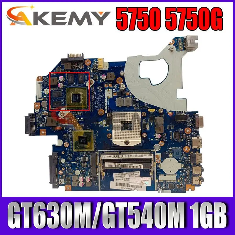 Материнская плата P5WE0 для ноутбука Acer Aspire NV57 5750 5755 5750G материнская с HM65 GT540M/GT630M 1G-GPU