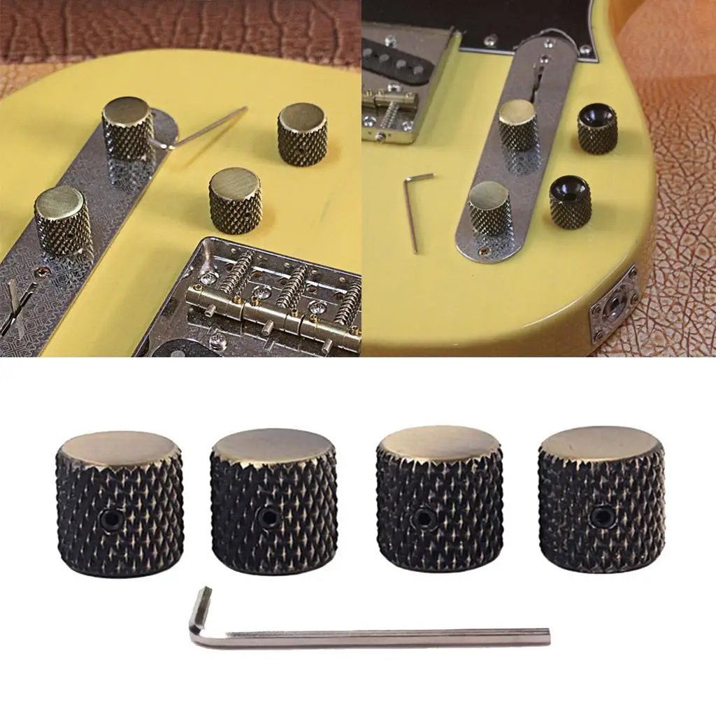 Guitar Knob Made of Quality Alloy Bronze Color Screws Fixing Or