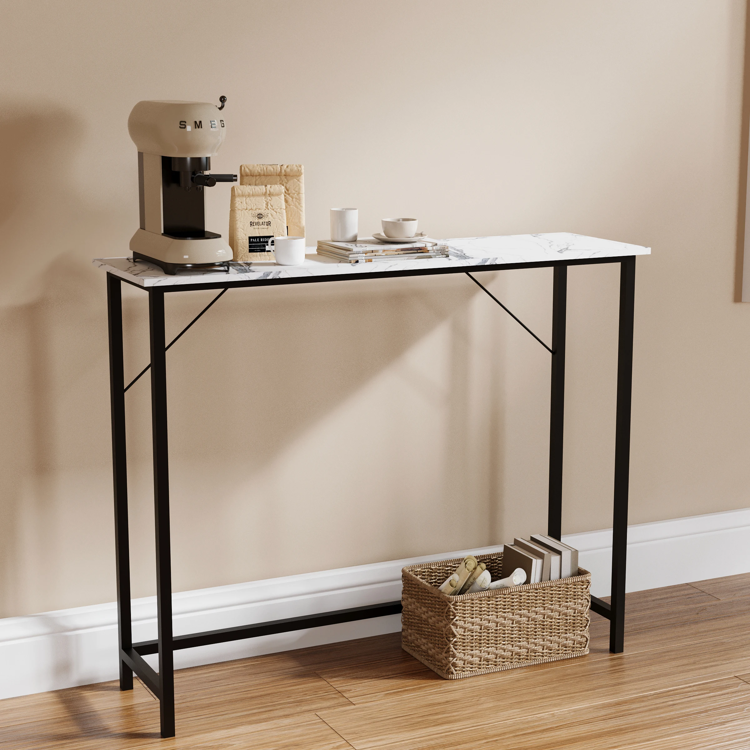 طاولة وحدة التحكم AnneFish، طاولة أريكة بسيطة، ركن...