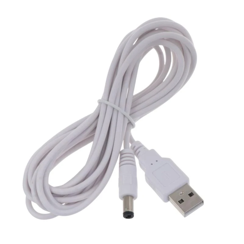 5V 전원 케이블 USB 2.0 수컷에서 5.5mm x 2.5mm 라우터 용 수컷 전원 코드, LED 조명, 스피커 1m/2M3M 케이블