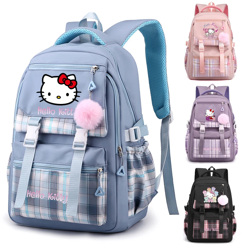 

Sanrio Hello Kitty Cute Rabbit Ears Girls Boy Cartoon Children Backpack Lightweight Women Waterproof Bags Gift Student Schoolbag