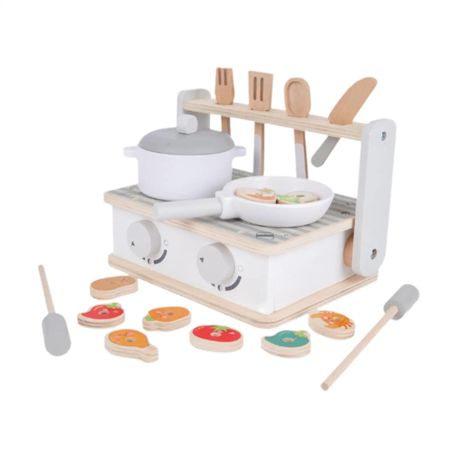 Wooden Play Kitchen Toy Creative Early Education Toys Kids Toy Grill Stovetop
