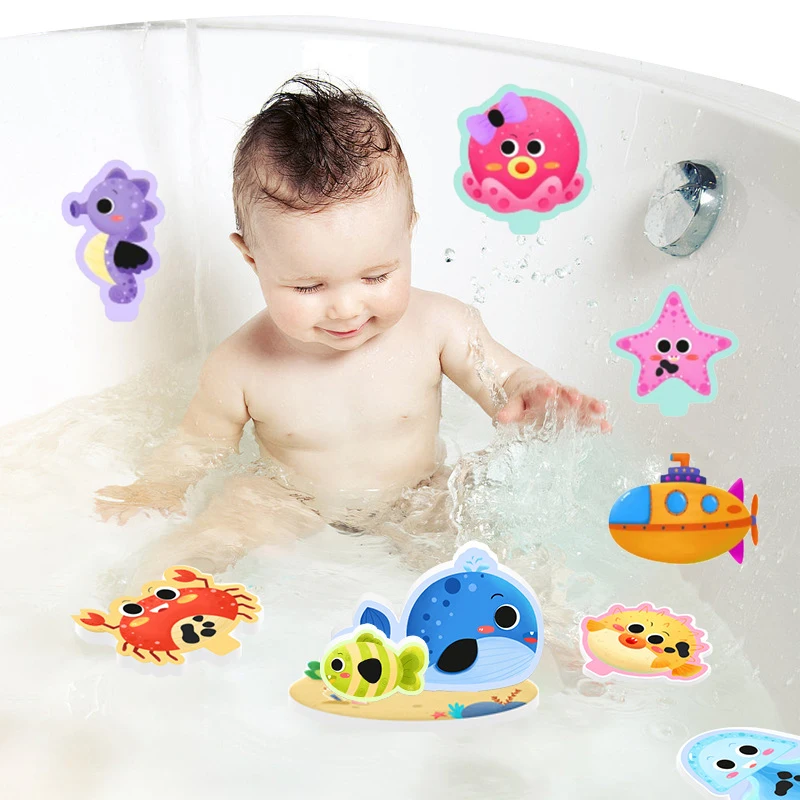 

Animal Puzzles Bath Toys Kids Baby Water Game Early Educational Learning Toys For Children 2 Years Bath Toys Bathroom Toy Gifts