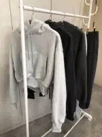 Wholesale Fleece Hoodie with Jogger Pant Sweat Suit Fall Winter 2 Piece Set Tracksuit Women Sports Outfit Two Piece Solid Casual - Image 4
