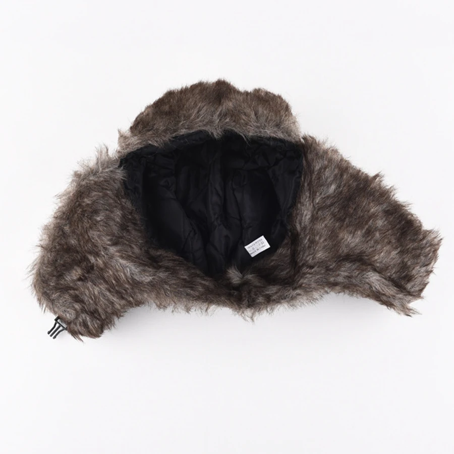 Men's Bomber Hats Winter Trapper Aviator Trooper Earflap Warm Russian Hats Outdoor Waterproof Ear Protectors Ski Hat winter hat earflap hat