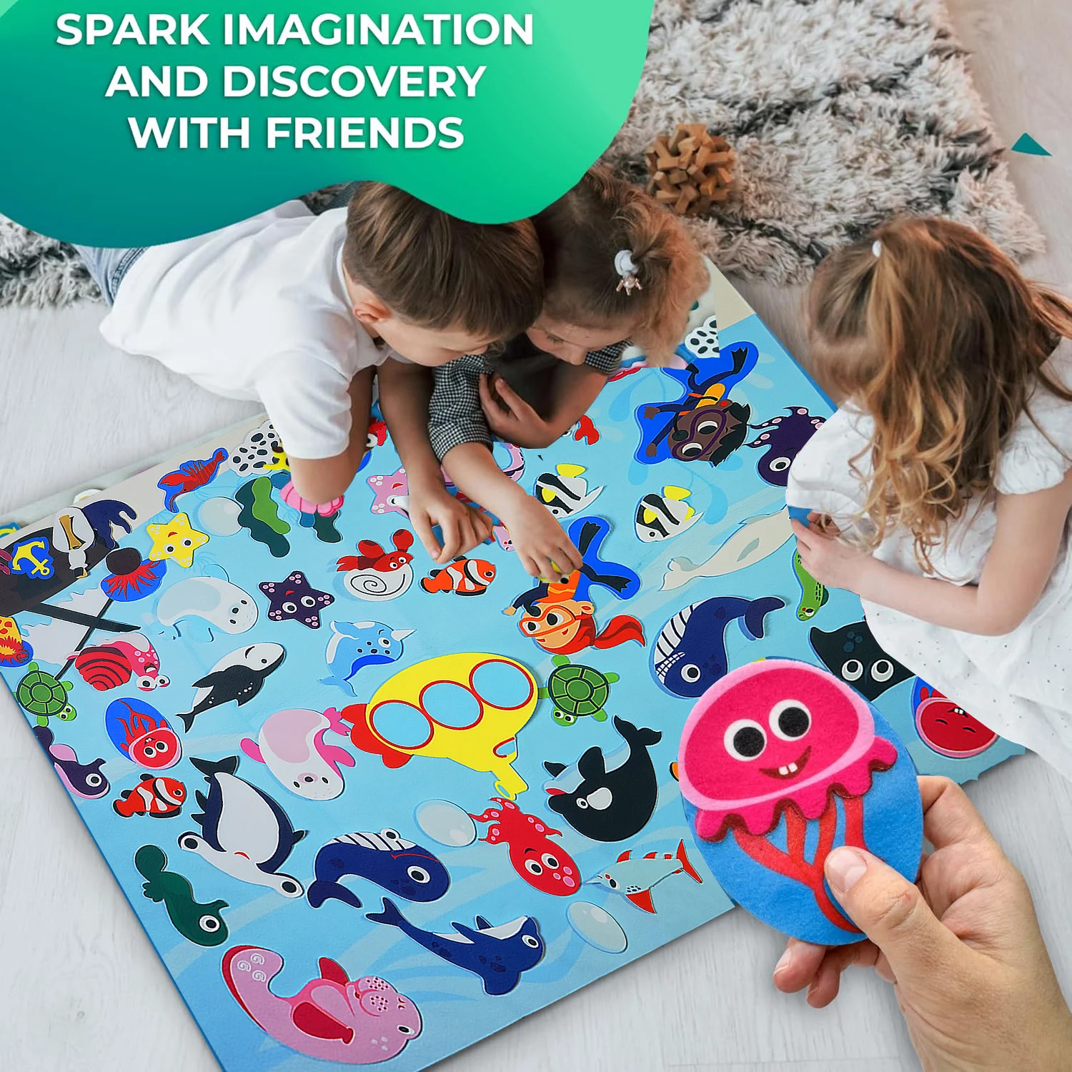 Ocean Felt Story Board &ndash; Montessori Busy Board for Toddlers, Wall-Hanging Educational Gift