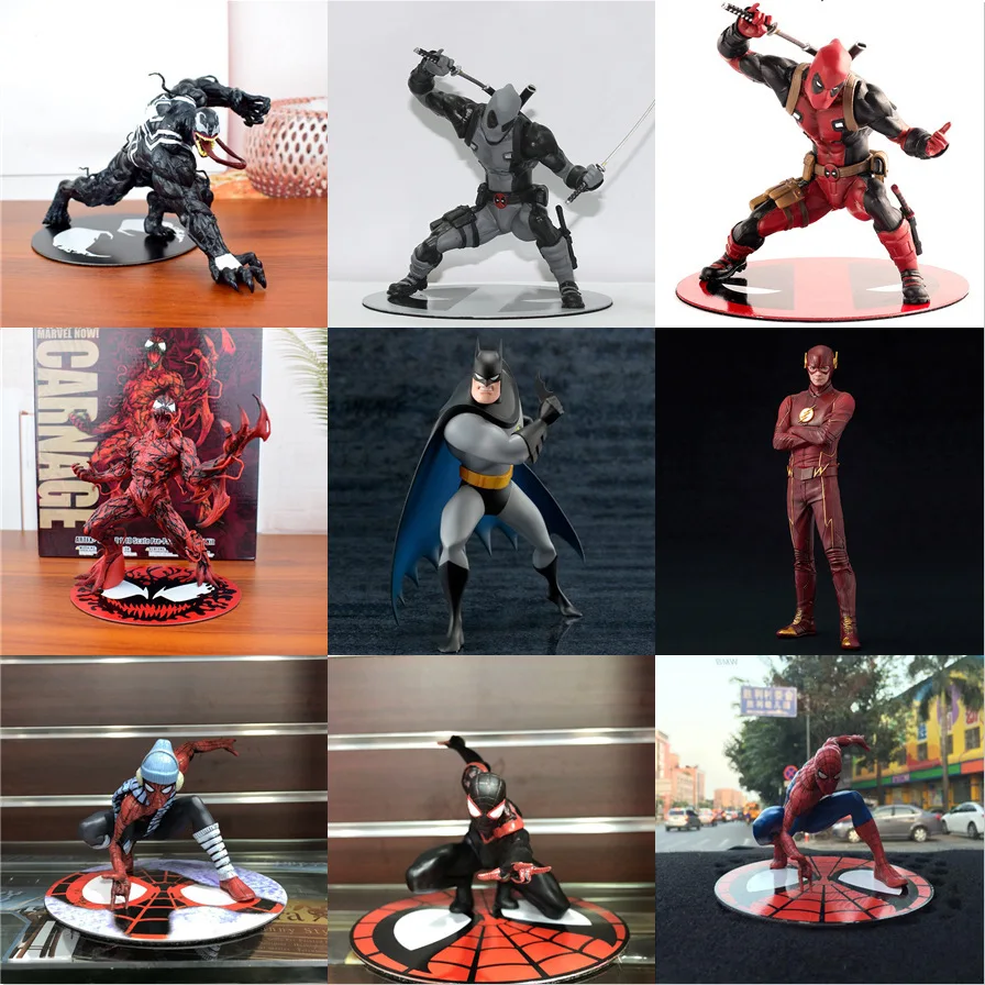 Shouwu Artfx Spider Man Venom Strage Flash Man Animation Batman Handmade Model Action Doll Toy Dead Pool Statue Model Doll