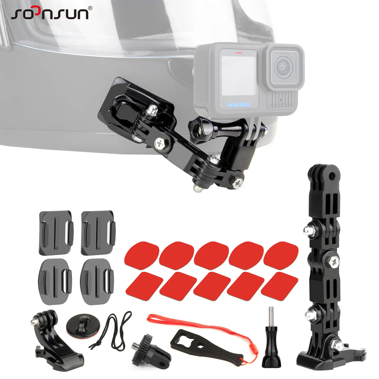 SUPPORTO MENTO CASCO full face per eroe 11 10 9 8 7 fotocamera DJI