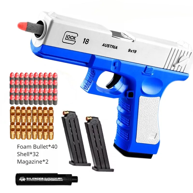 Educational Toy Gun G17 Shell Ejecting  Foam Soft Bullet Blaster for Kids Boys Adults Airsoft Pistol Children Birthday Gift 6