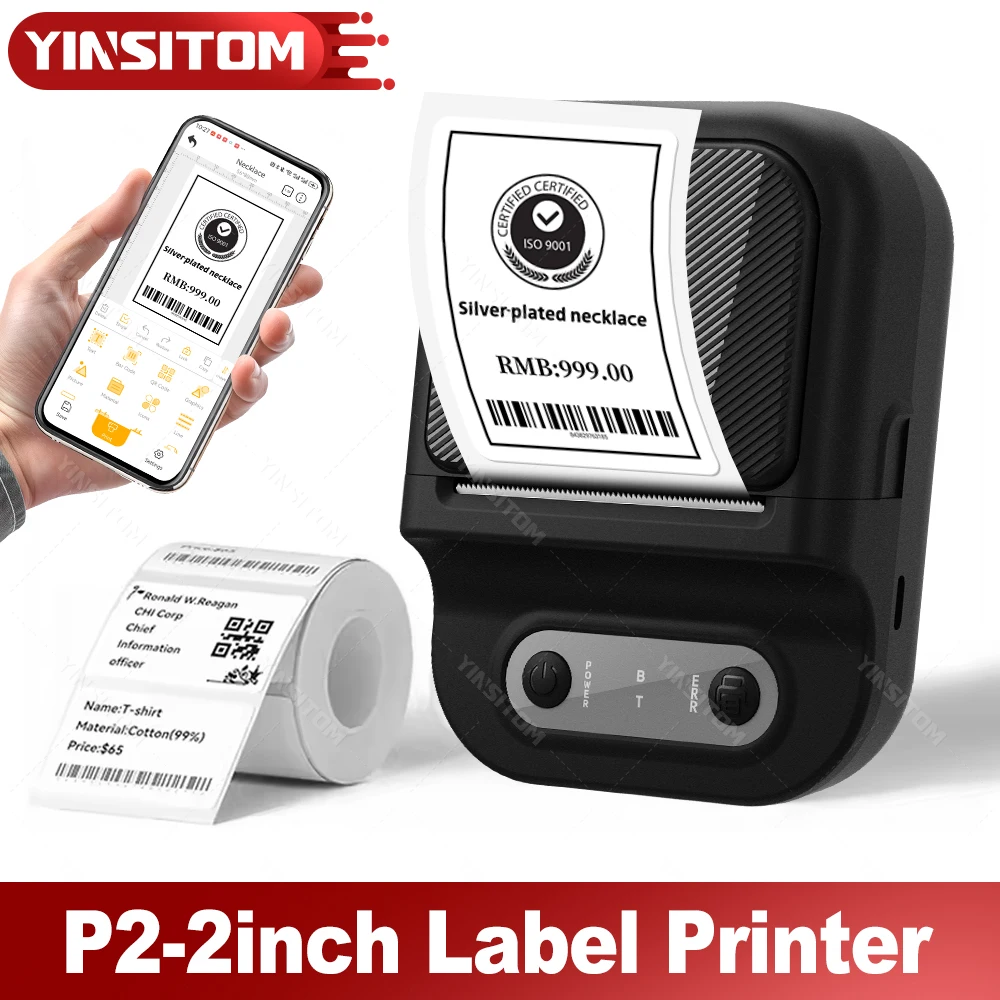 Klein Label Maker P21 Mini Label Maker Tag Price Portable Thermal Label Printer 20-50mm ...