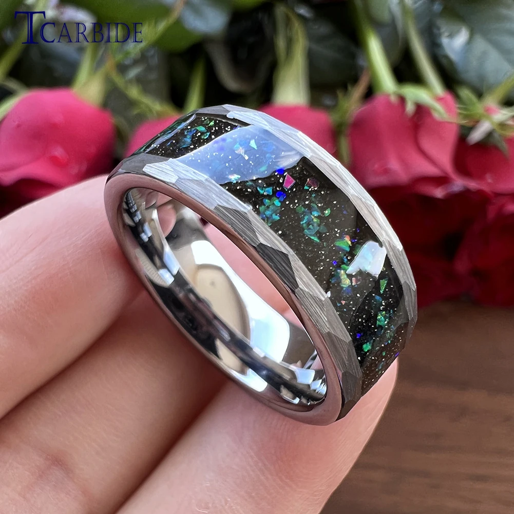 Herren- & Damen-Ring Aus Wolfram Titan Stahl Mi Produktbild-Vorschau 11