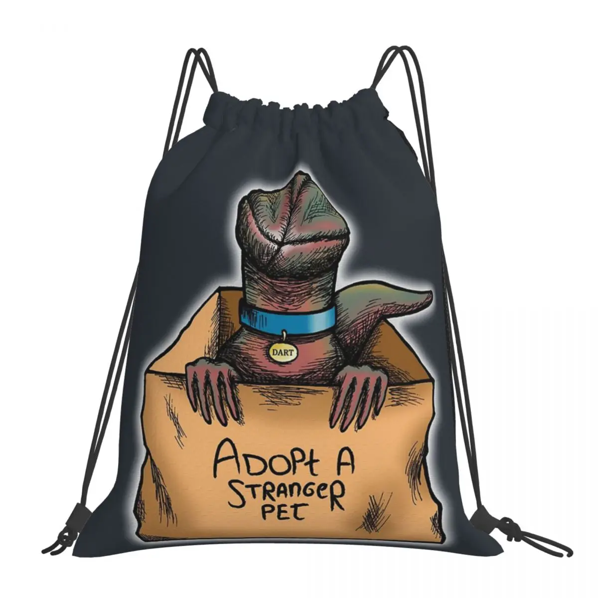 

Рюкзаки для домашних животных из м/ф «очень странные», портативные сумки на шнурке, сумка для хранения с карманом на шнурке, сумки для книг для мужчин, женщин и студентов