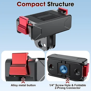 Adattatore Magnetico per DJI Osmo Action 5 Pro OSMO 360 / NANO, Piastra a Sgancio Rapido per Accessori di Espansione Fotocamera DJI Action 6 4 3