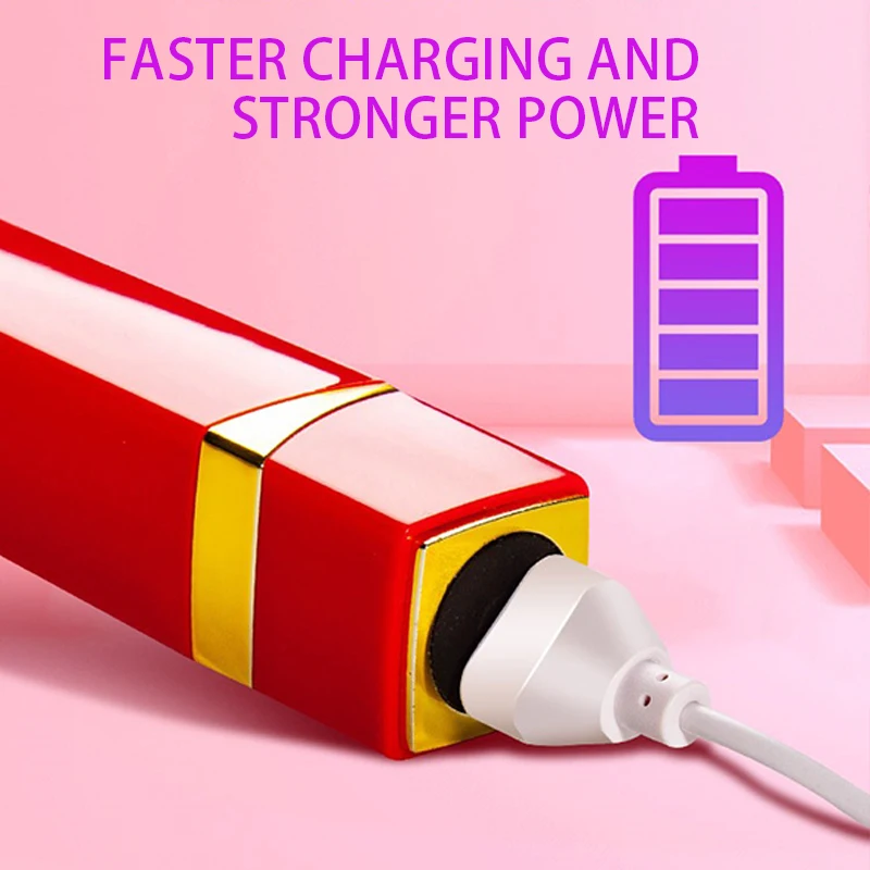 Rouge à lèvres Rechargeable à 10 vitesses, vibration pour stimuler le — free download