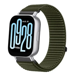 Adjustable Nylon Loop Strap for Smartwatches - Durable Needle and Thread Wristband (Army green)