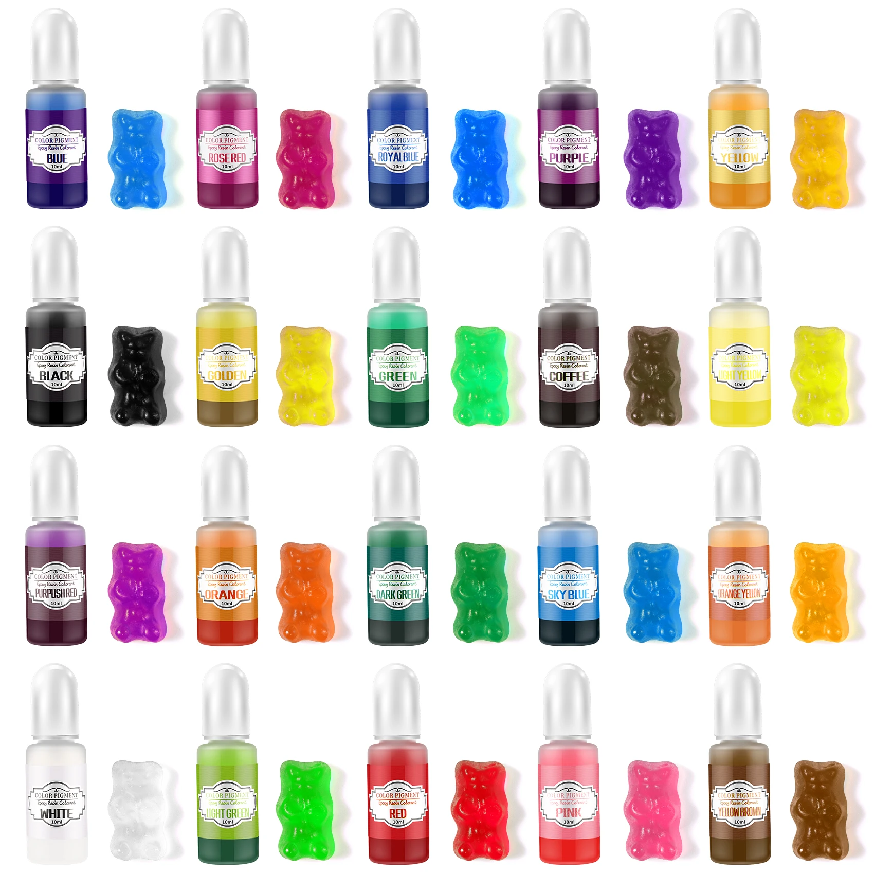 20Colors/set Alcohol Ink Art Epoxy Resin Diffusion Pigment Liquid Colorant Dye For DIY UV Epoxy Resin Mold Jewelry Making