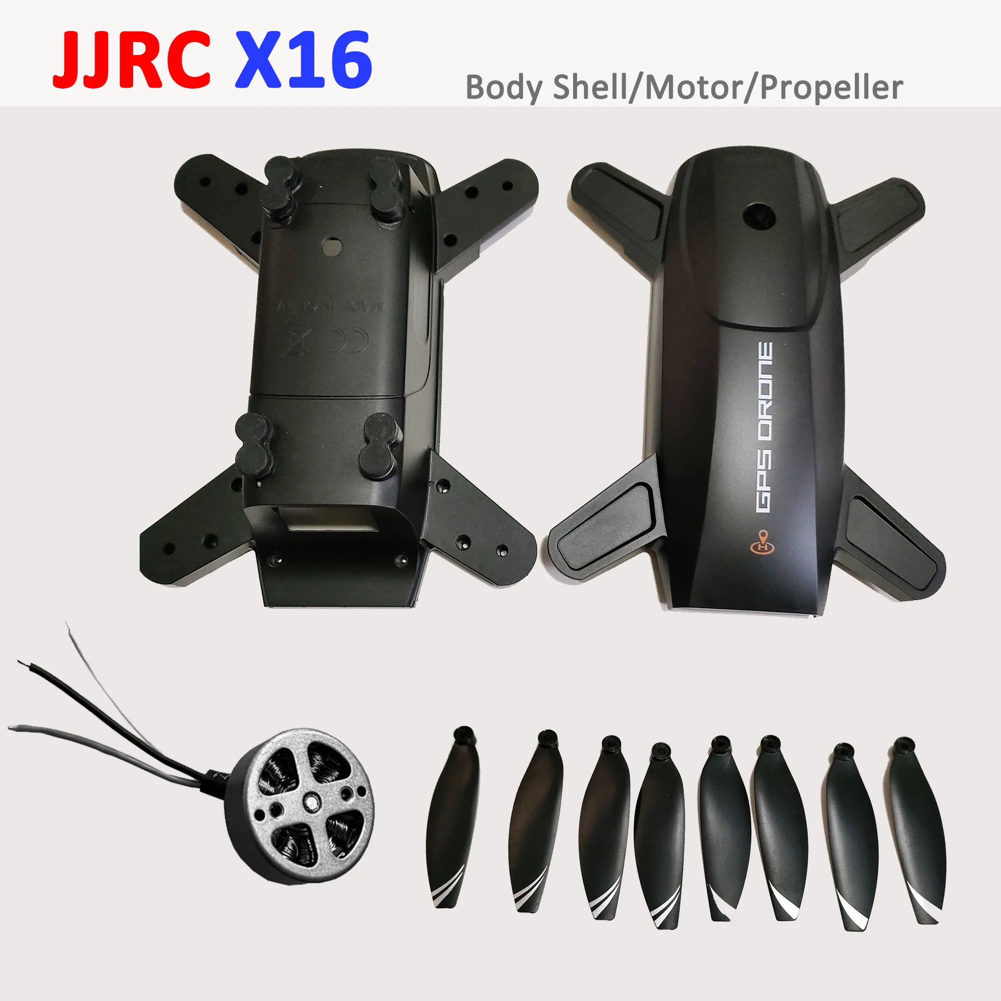 

Original JJRC X16 5G Wifi FPV Drone Up Down Shell Body Cover Arm's Engine Brushless Motor Propeller Props Blade Spare Part