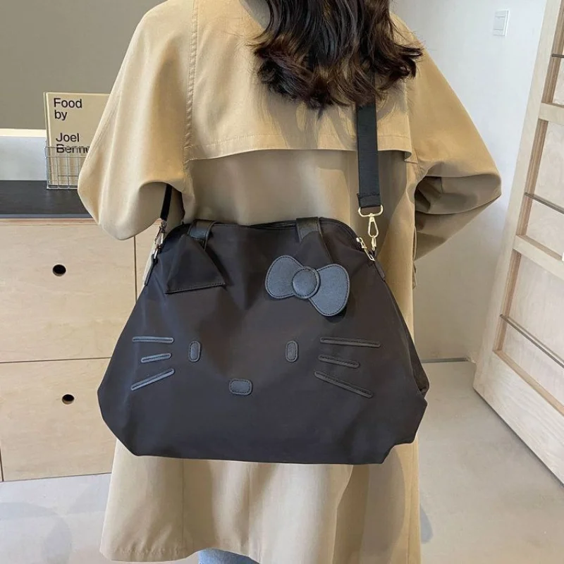 Travel Bag Sanrio large-capacity travel bag KT business trip luggage bag Hello Kitty bow casual cartoon convenient backpack
