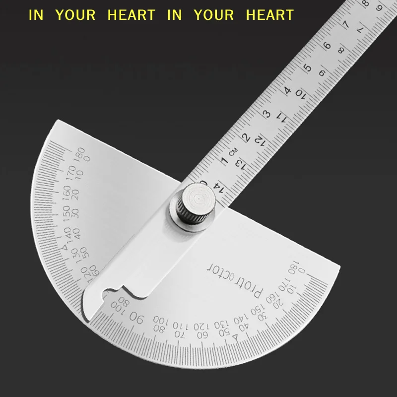 180도 각도기 금속 자 각도 측정기 스테인레스 스틸 각도자 각도 게이지 각도 측정기 각도계 각도 측정기