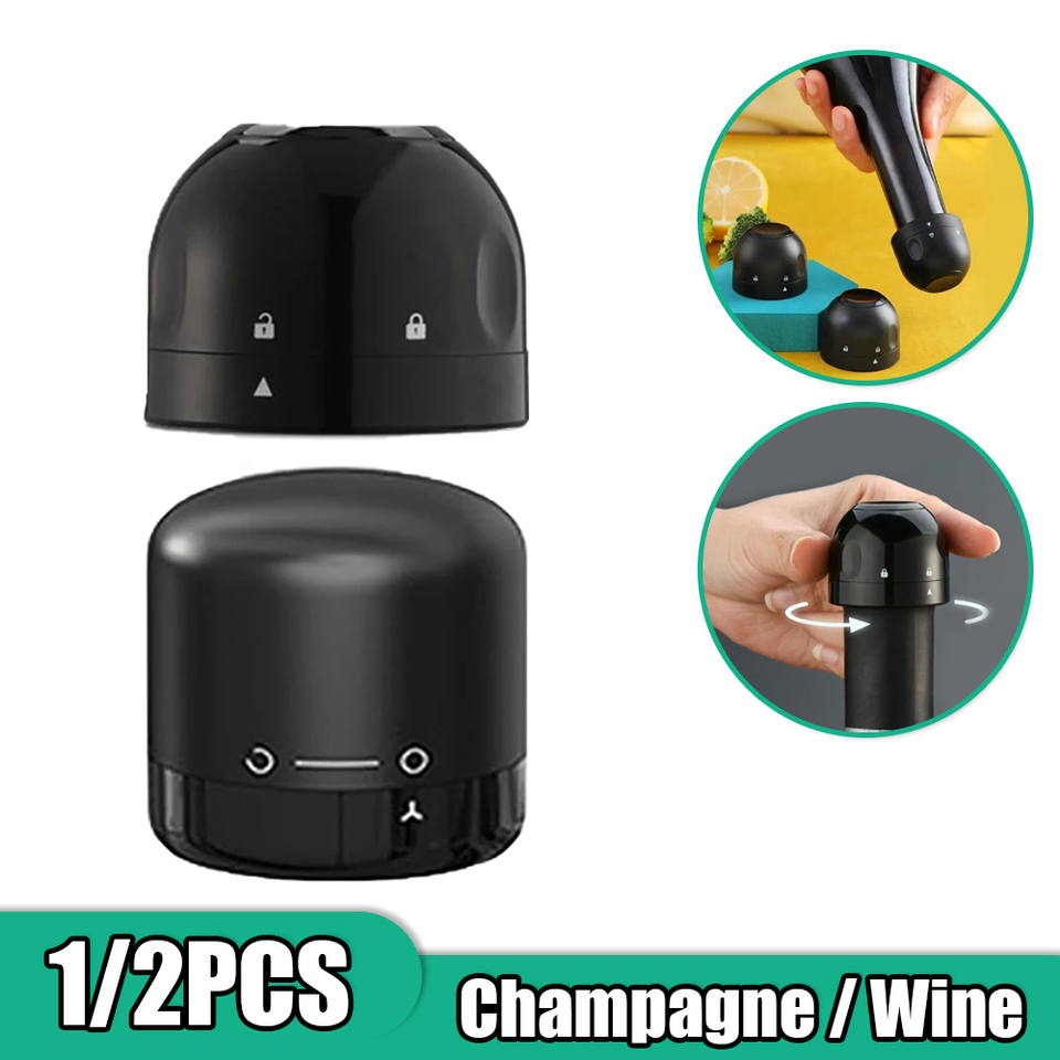 Vacuum Red Wine Bottle Cap Stopper Silicone Sealed Champagne Bottle Stopper Reusable Retain Freshness Wine Plug Bar Tools New