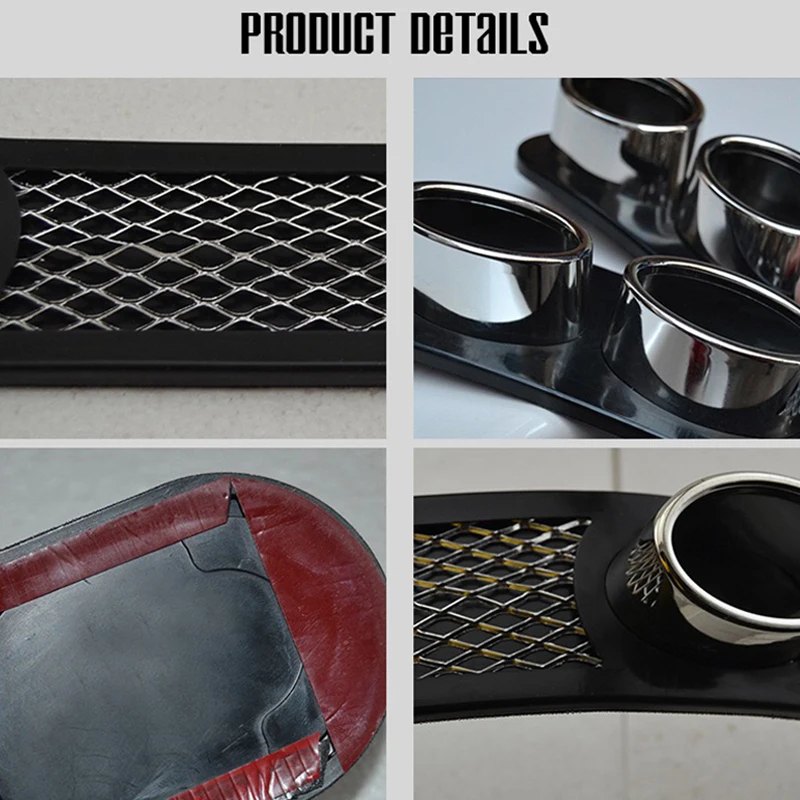 범용 ABS 고무 자동차 스타일링 가짜 장식 벤트 그리드 배기 머플러 파이프 접착 테이프, 자동차 꼬리 수정, 1 쌍