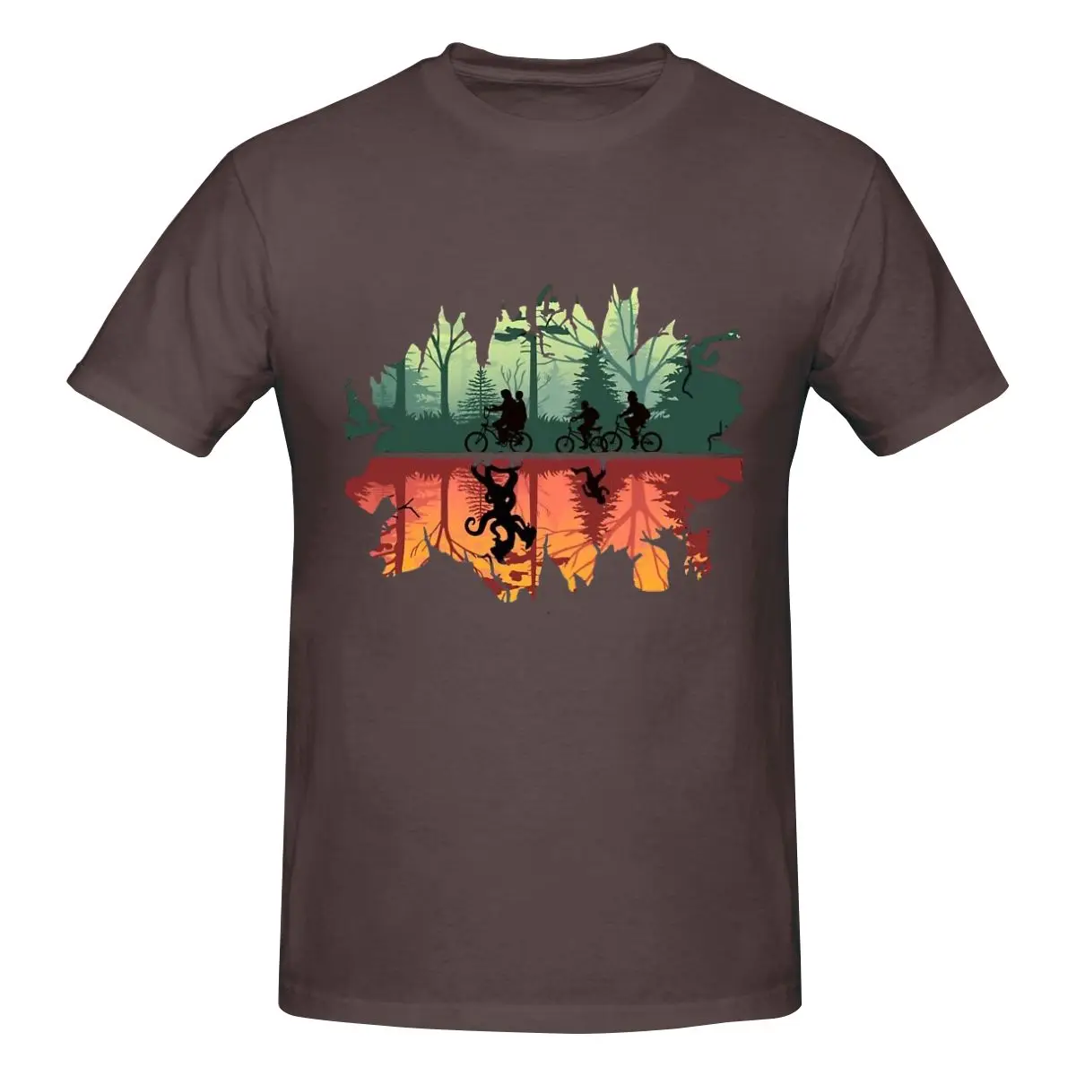 Stranger-Things The Upside Down Luxury T Shirts for Men Summer Print Shirt Cotton High Quality Clothing Streetwear S-6XL