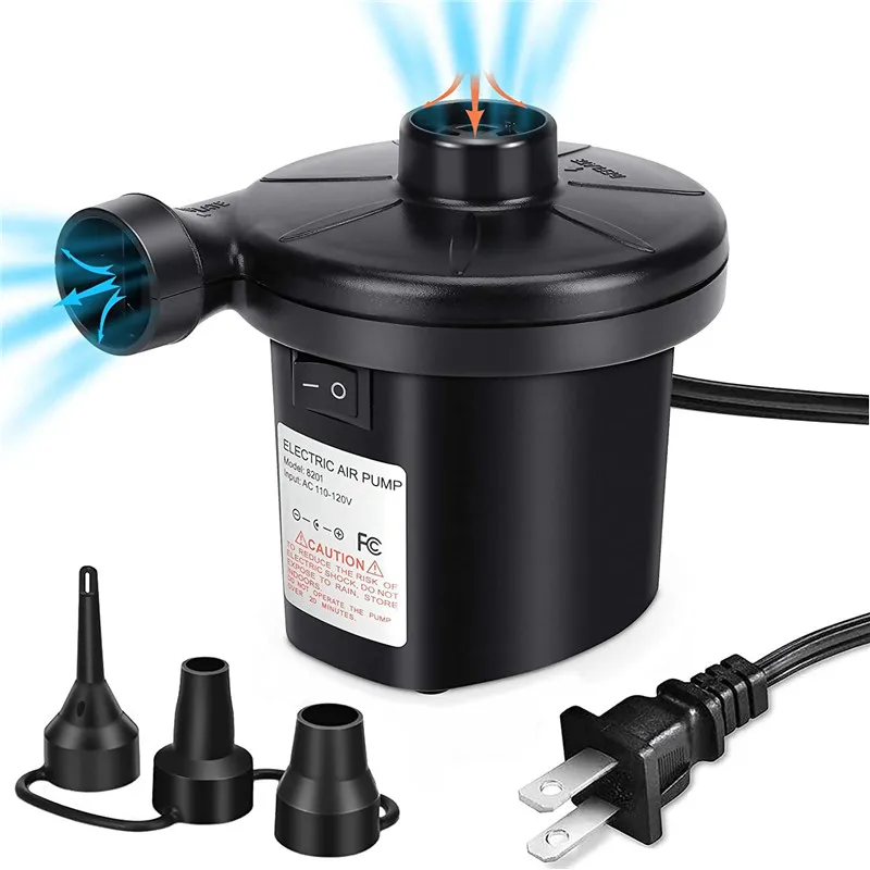 Electric Air Pump Inflator Deflator For Inflatables Quick Air Mattress