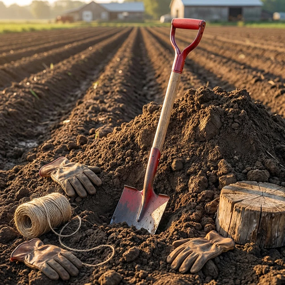 Schaufelgriffe, einfach zu montierender Schaufelgriff für die Gartenarbeit, 75 cm T-Griff, Holzschaufel-Ersatzgriff, Bauernhof-Gartenwerkzeug – Detail 7