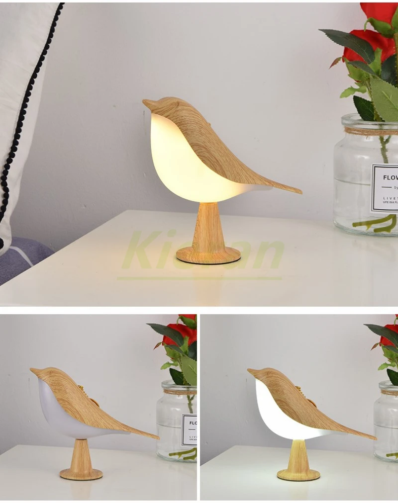 Nordic Modern Magpie Led Desk Light Bedroom Study Bedside Lamp Living Room Decorate Touch Bird Floor Lamps Car Aromatherapy Lamp