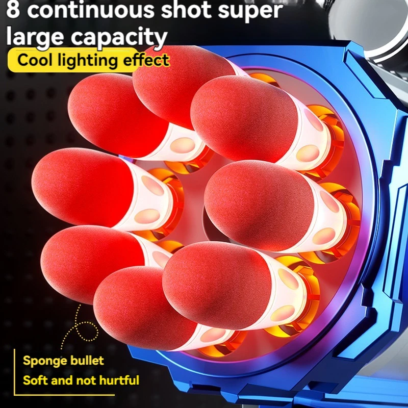 Electric Rocket Launcher Light Bazooka Sound Soft Bullet Gun with Light Dart Kids Boys Birthday Gifts 3