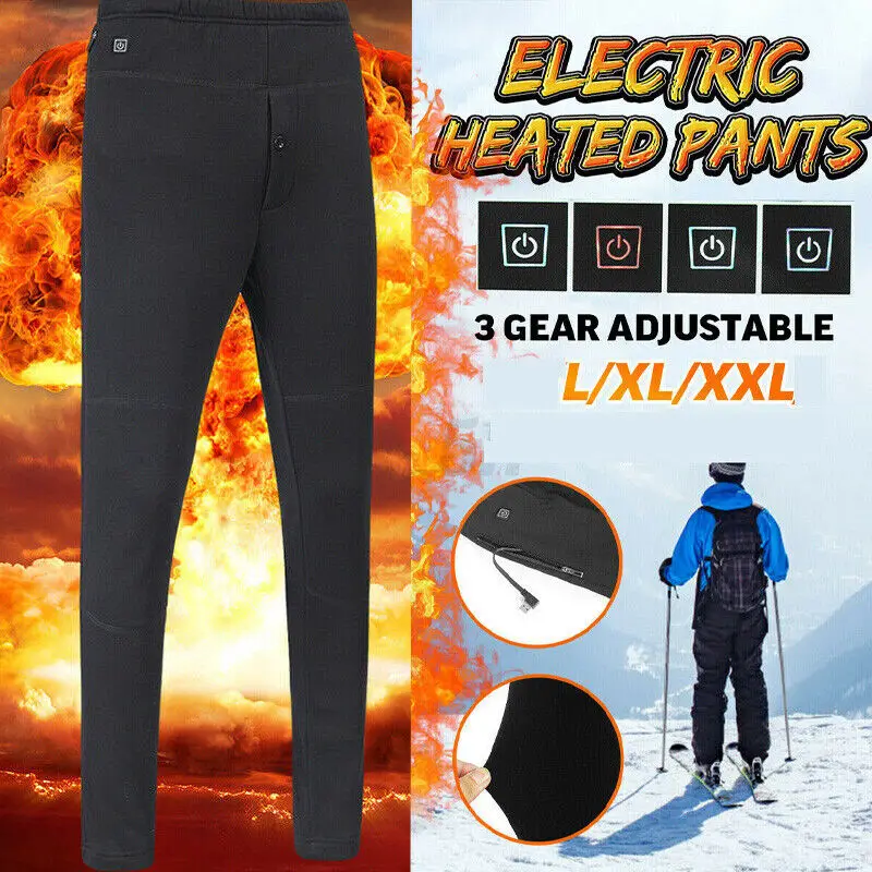 

Winter Warmer Heating Trouser Elastic L-2XL USB Men Electric Heated Warm Pants
