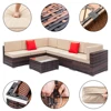 7pcs  Brown  Rattan Sofa Set 3