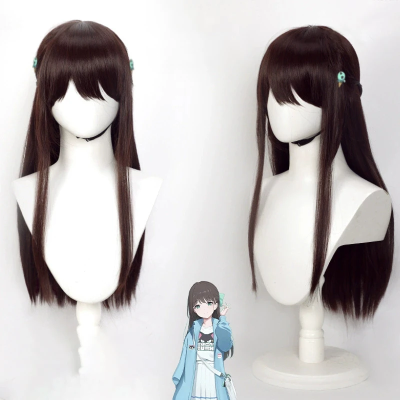 Blue Archive-Inspired Long Straight Half-Down Ponytail Synthetic Wig for Anime Events