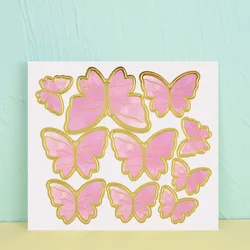 Happy Birthday Butterfly Cake and Cupcake Toppers - Elegant Party and Wedding Decor - 1 pc or set (Strip purple)