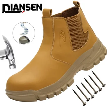 Waterproof Non Slip Steel Toe Work Hiker Boots Indestructible Safety Shoes Protection Safety Shoes Anti Shock Anti-smash Boots