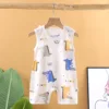 New 2024 Soft and Lightweight Cotton Baby Crawling Clothes for Boys and Girls Aged 1-20 Months 4