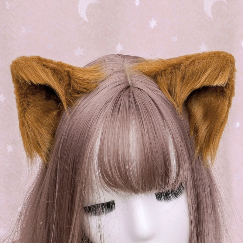 Animal Ears Hair Clips Hairpins for Cat Cosplay Anime Wolf Halloween Party Costume hair accessories