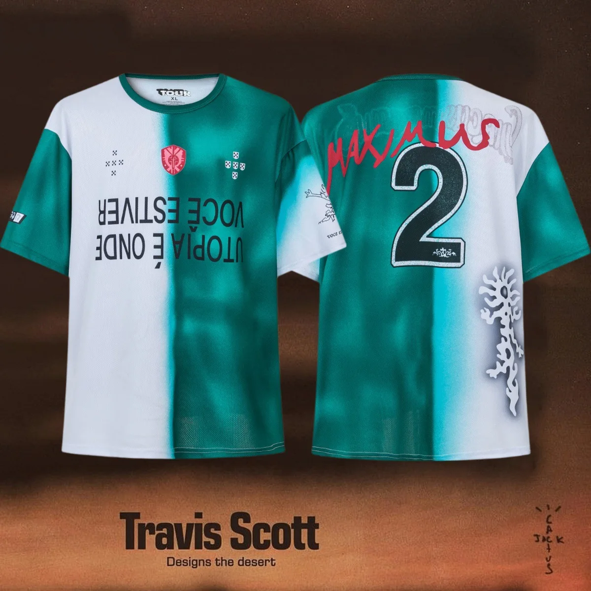 シャツ TRAVIS SCOTT FOOTBALL JERSEY XL FC BARCELONA x Travis Scott Cactus Jack Limited Edition