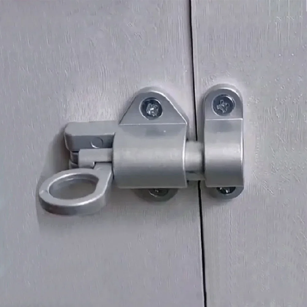 Spring Loaded Window Door Bolt Gate Security Pull Ring Spring Bounce Automatic Latch Gate Lock Hook Self-Closing door latch