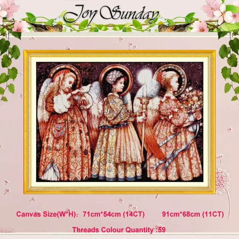 Baby Girl Angel Patterns Counted Cross Stitch Set 11CT 14CT 16CT Stamped DMC Cross-stitch Kit Embroidery Needlework Home Decor cross stitch kit