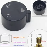 มือจับสีดำเครื่องจ่ายน้ำอุปกรณ์เสริมล้อมือที่สามที่จับเกียร์สี่สวิตช์แปลงสีดำฝักบัวอาบน้ำ 3